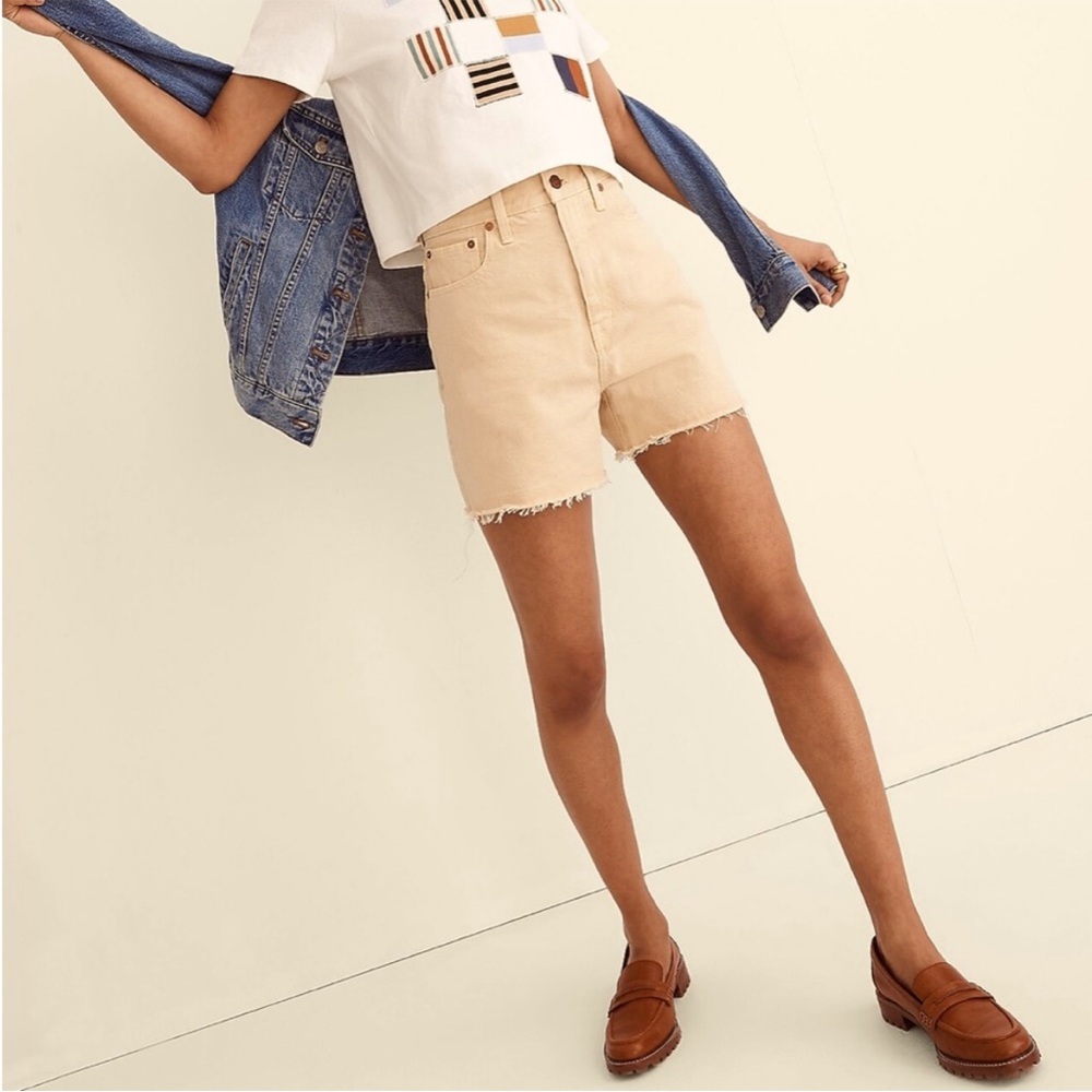Momjean denim shorts; Madewell NWOT